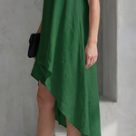 Talnia | Sleeveless High Low Flowing Shape Midi Dress