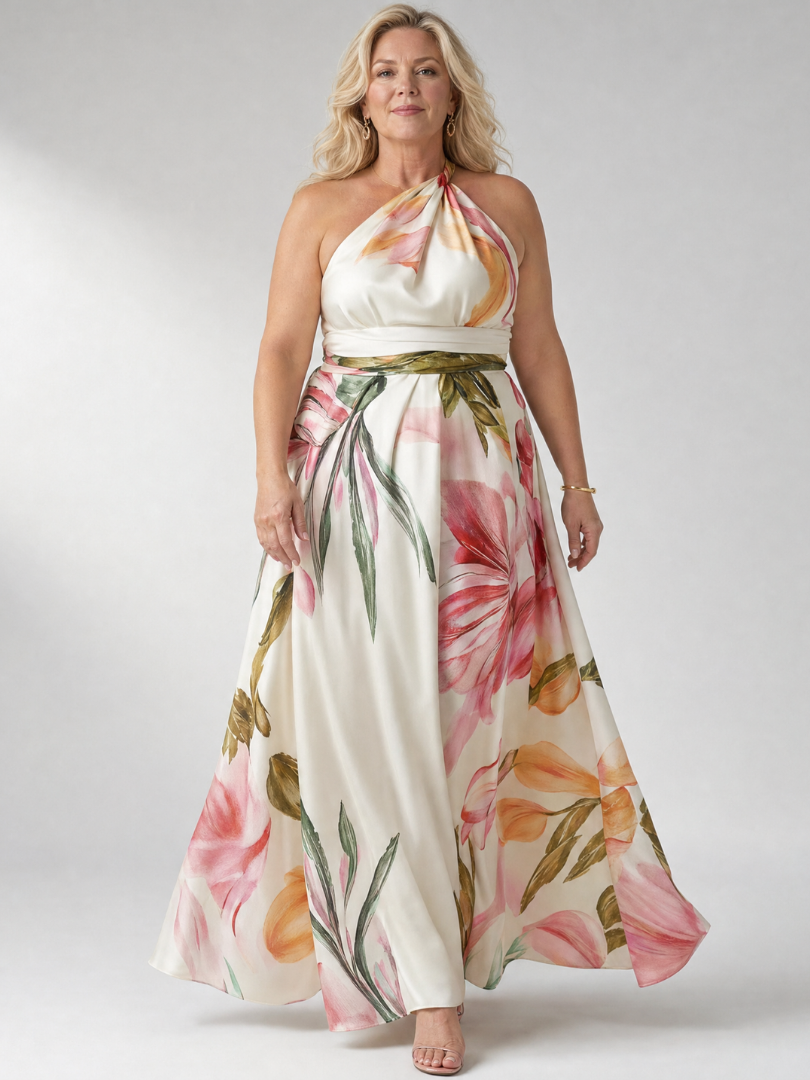 Celsette | Light Floral Maxi Dress