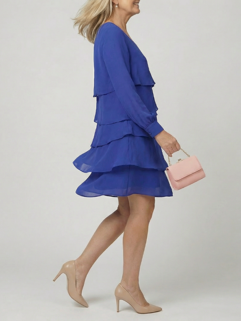 Liana | Clean Layered Knee Length Dress