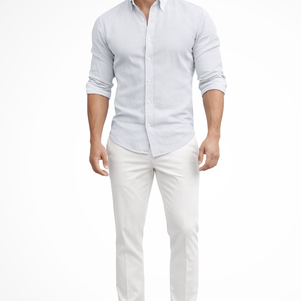 Callum | Men Loose Fit Long Sleeve Cotton Lapel Casual Summer Shirt