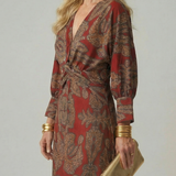 Linnsette | Natural Wrap Midi Dress