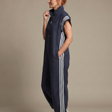 Mirania | Zip Front Stripe Panel Jumpsuit