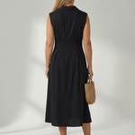 Tesbeth | Stack Button Midi Dress