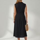 Tesbeth | Stack Button Midi Dress