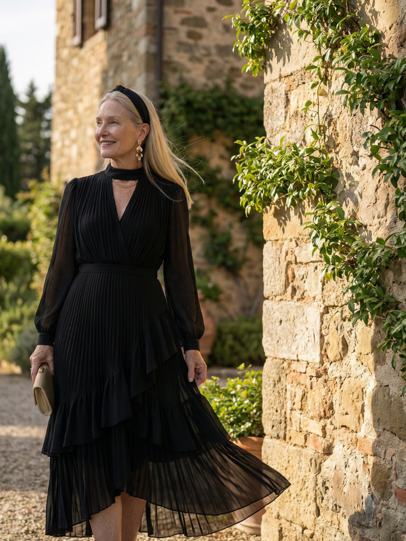 Dahbelle | Fluid Drape Midi Dress