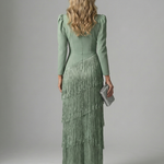 Corrose | Fringe Layer Midi Dress