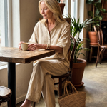 Frebeth | Button Front Relaxed Tunic Trouser Set