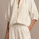 Halrin | Zip Front Blouson Top Wide Leg Set
