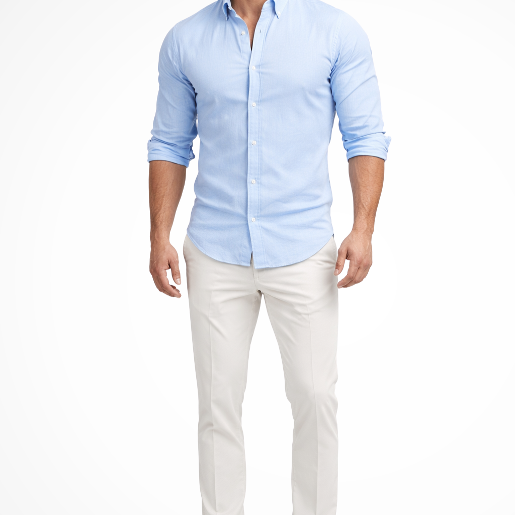 Callum | Men Loose Fit Long Sleeve Cotton Lapel Casual Summer Shirt