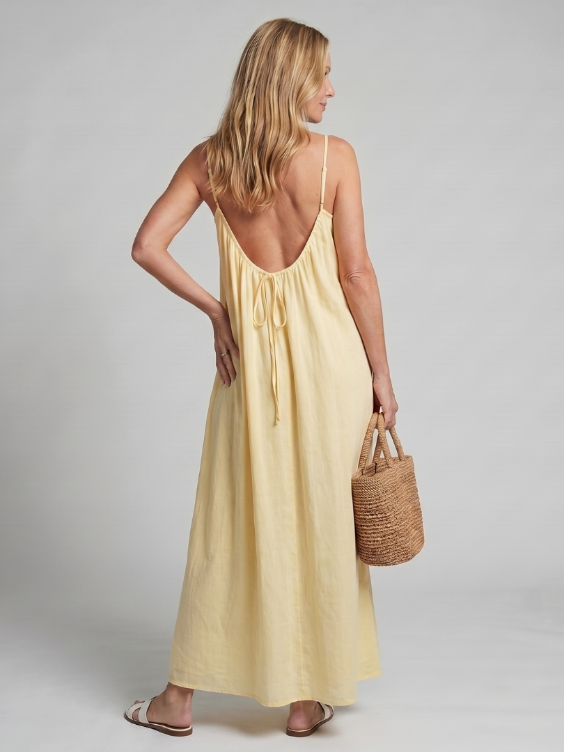 Lunine | Gathered Neckline Silhouette Loose Lounge Dress