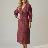 Linnsette | Natural Wrap Midi Dress
