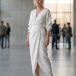 Giandra | Diagonal Drape Maxi Dress