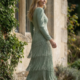Corrose | Fringe Layer Midi Dress