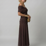 Calmarie | Off Shoulder Flow Midi Dress