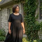 Verdra | Simple Gather Midi Dress
