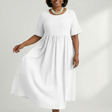 Verdra | Simple Gather Midi Dress