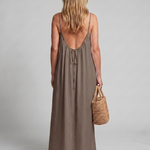 Lunine | Gathered Neckline Silhouette Loose Lounge Dress