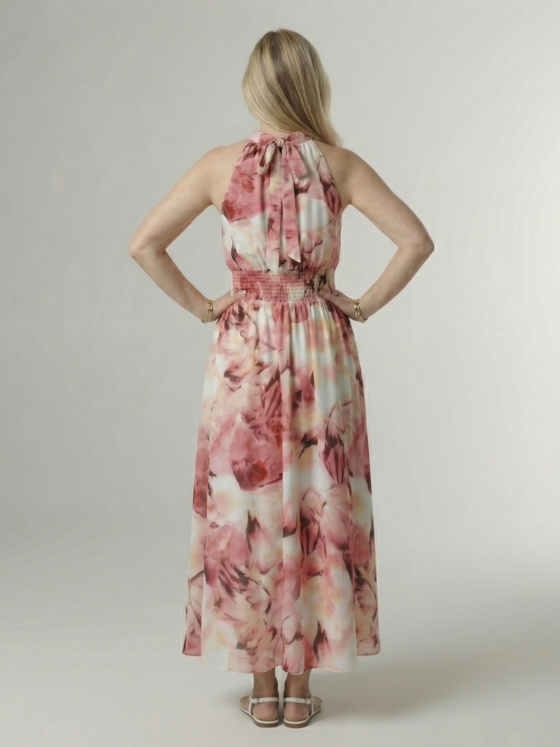 Penlora | Gathered Halter Midi Dress