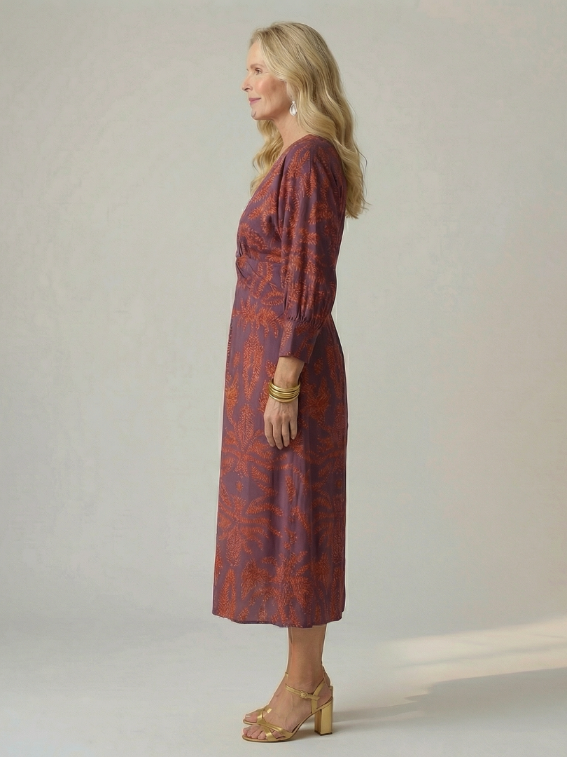 Linnsette | Natural Wrap Midi Dress