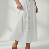 Tesbeth | Stack Button Midi Dress
