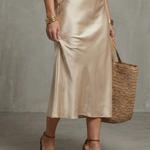 Lunwyn | Bias Fall Satin Skirt Knit Layer Set