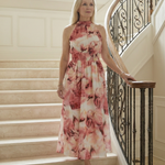 Penlora | Gathered Halter Midi Dress