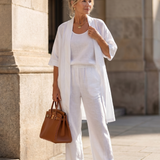 Theassa | Three Piece Relaxed Top Pant Set