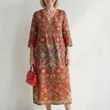 Prundra | Ease Patchwork Midi Dress
