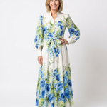 Liorandra | Long Sleeve Floral Button Front Maxi Dress