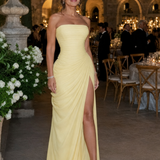 Talthea | Strapless High Side Slit Maxi Dress