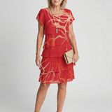 Casine | Soft Abstract Knee Length Dress