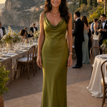 Lorlyn | Sleeveless Cowl Neck Fitted Maxi Dress