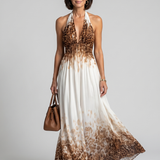 Mirabeth | Pleated White Midi Dress
