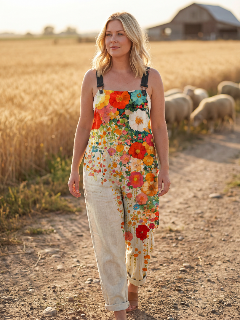 Casra | Floral Relaxed Jumpsuit