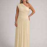 Esmemarie | One Shoulder Draped Bodice Maxi Dress