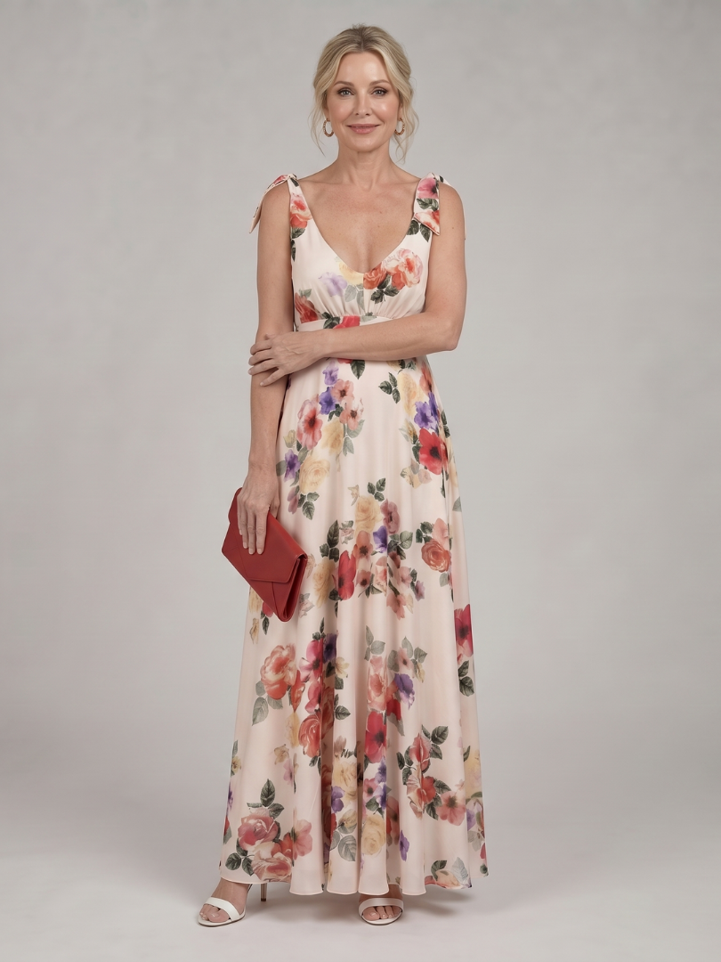 Beline | Sleeveless Flowing Skirt Maxi Dress