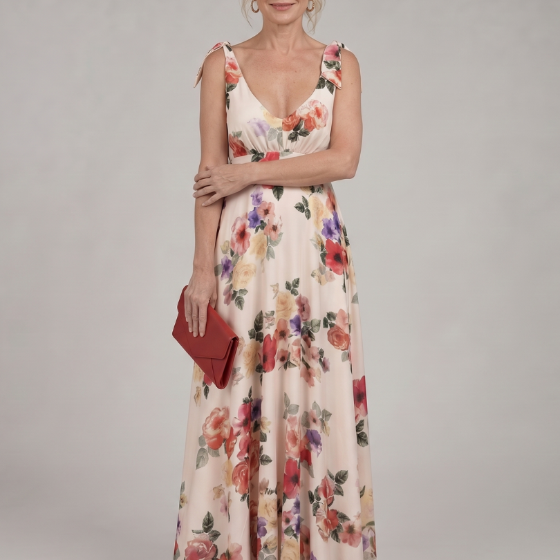 Beline | Sleeveless Flowing Skirt Maxi Dress