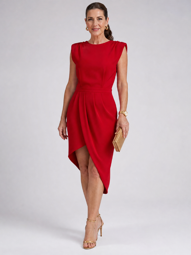 Dellasette | Satin Square Neck Maxi Dress