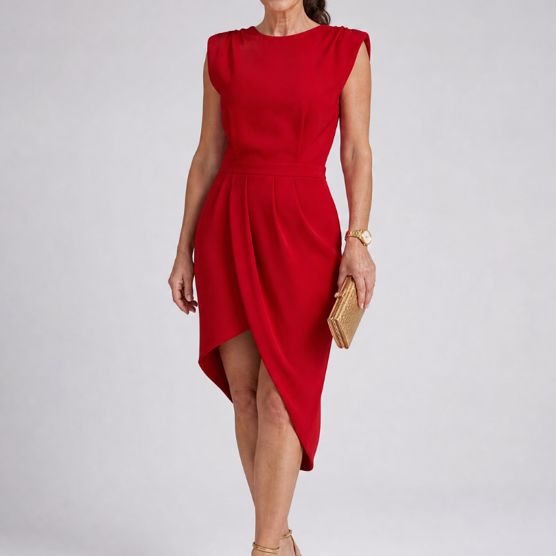 Dellasette | Satin Square Neck Maxi Dress