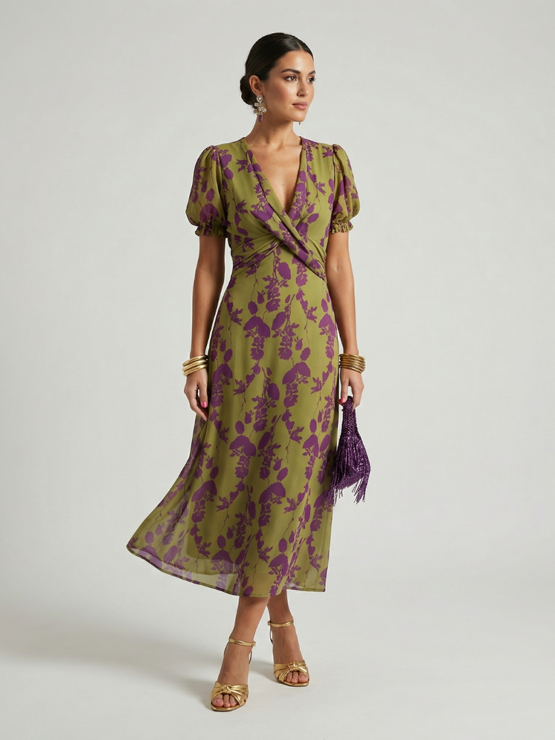Marine | Relaxed Floral Midi Dress