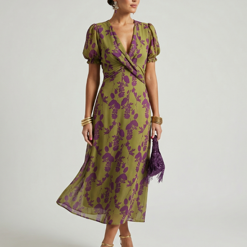 Marine | Relaxed Floral Midi Dress