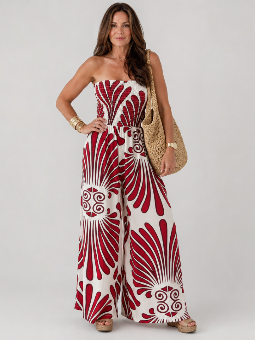 Juldra | Strapless Flowing Silhouette Maxi Dress