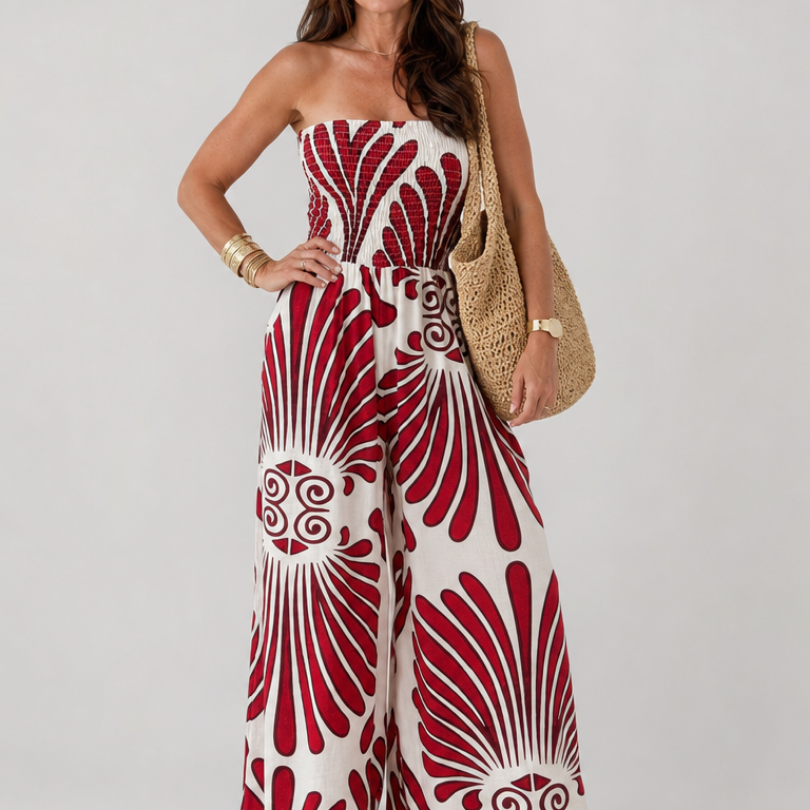 Juldra | Strapless Flowing Silhouette Maxi Dress
