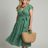 Mirrose | Calm Wrap Midi Dress