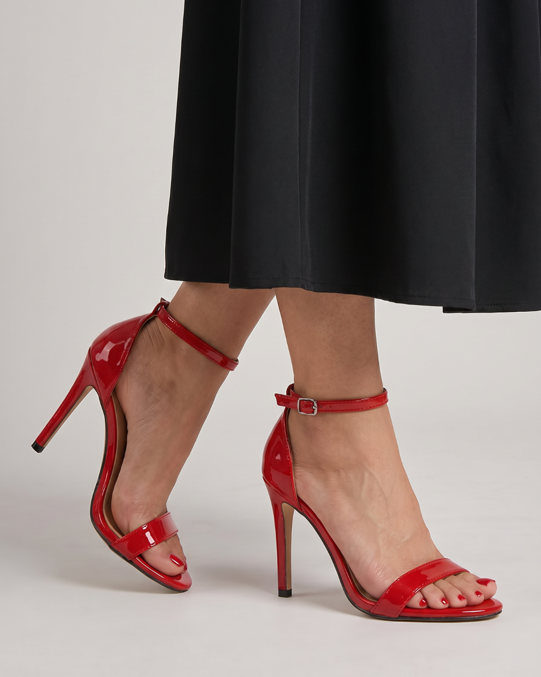 Tovalyn | Open Toe Ankle Strap Stiletto Sandals