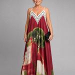 Caslyn | Scenic Print Sleeveless Flowing Midi Dress
