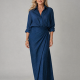 Orlavia | Long Sleeve Wrap Front Maxi Dress