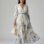 Serlia | Pleated Wrap Midi Dress