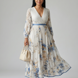 Serlia | Pleated Wrap Midi Dress