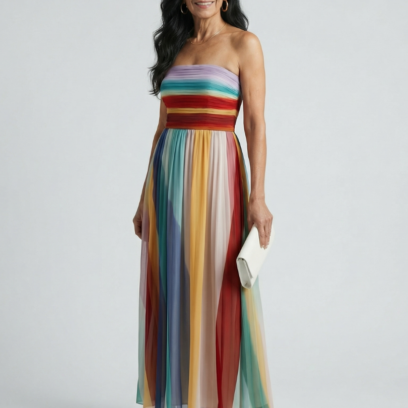 Merdra | Light Stripe Maxi Dress